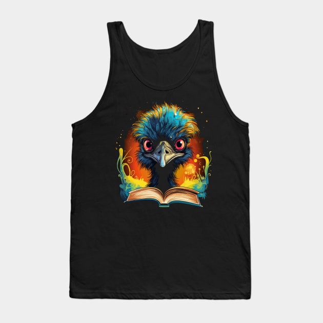 Emu Reads Book Tank Top by JH Mart